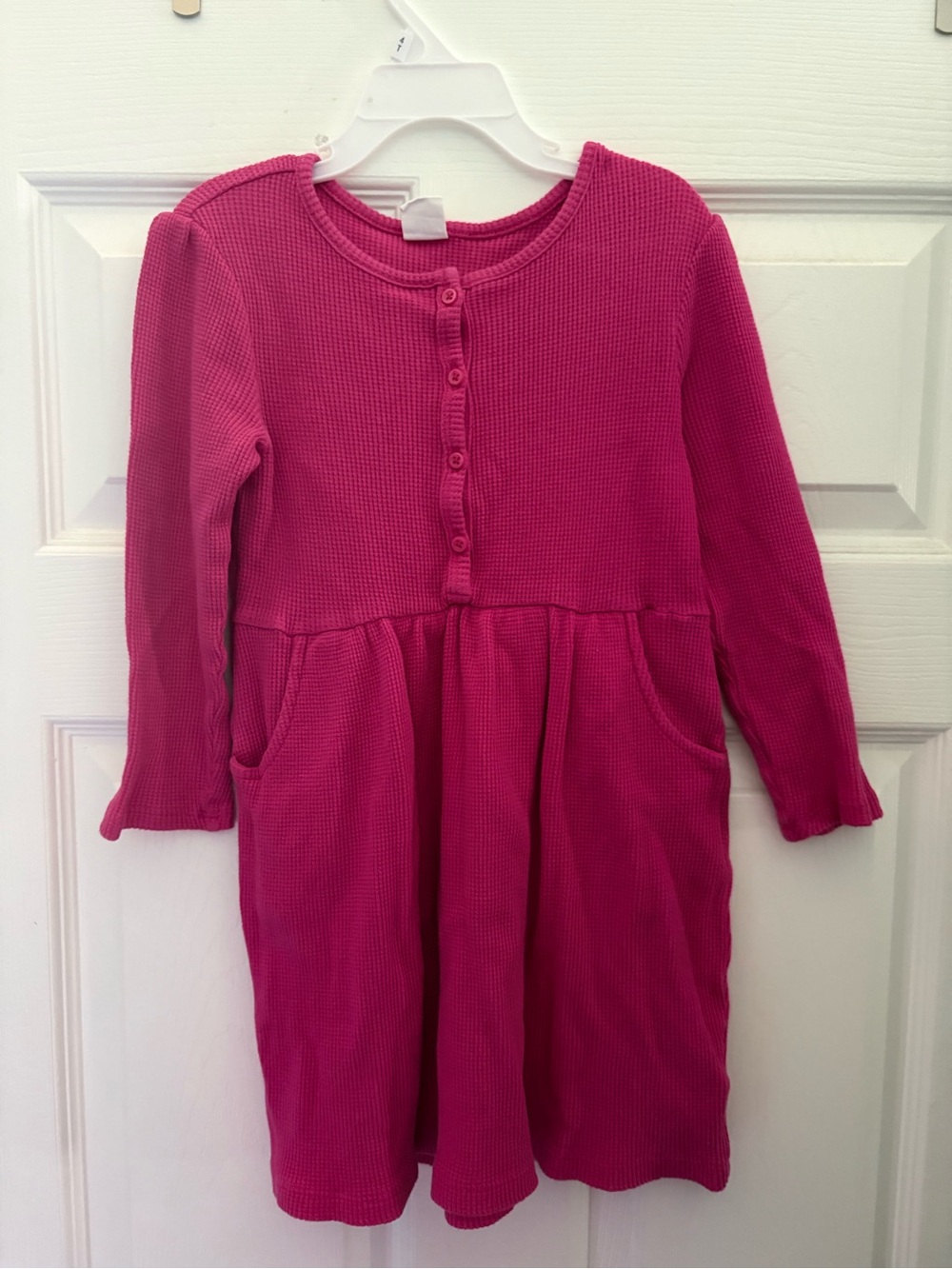 GAP Girls' Hot Pink Button-Front Knit Dress